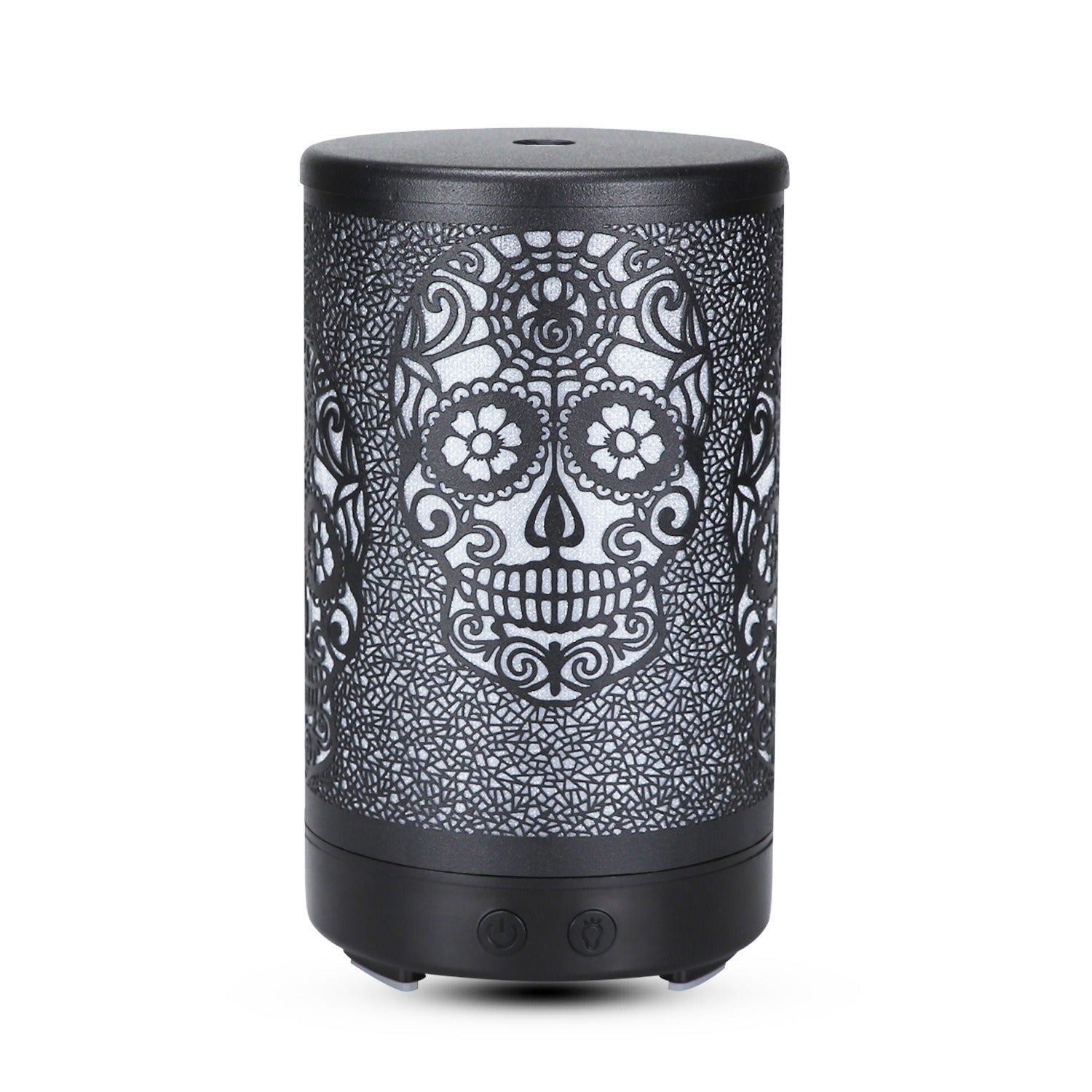 100ml Iron Metal Humificador De Aroma 7 Colors Led Lamp Ultrasonic Electric Skull Aroma Diffuser With Remote
