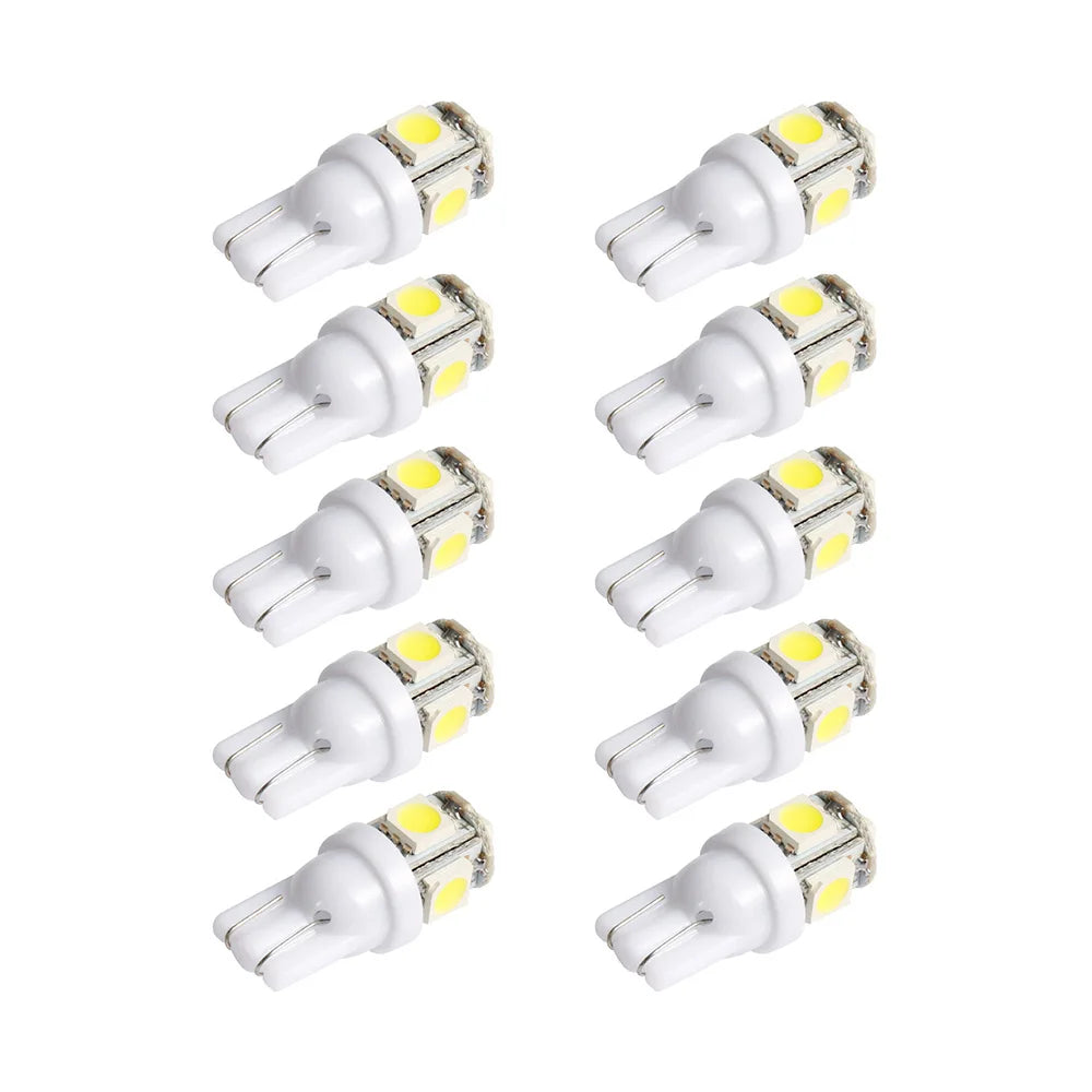 10PCS Led Car DC 12v Lampada Light T10 5050 Super White 194 168 w5w T10 Led Parking Bulb Auto Wedge Clearance Lamp