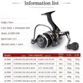 New 13+1BB Fishing Spinning Reel 2000-6000 No Gap Metal Spool Gear Ratio 5.2:1  Reel Carp Fishing Gear Pesca
