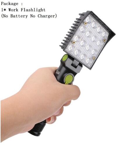 16 LEDs Work Flashlights White Red Blue Light Car Repair Working Lamp USB 18650 Torch Built-in Magnet Hook