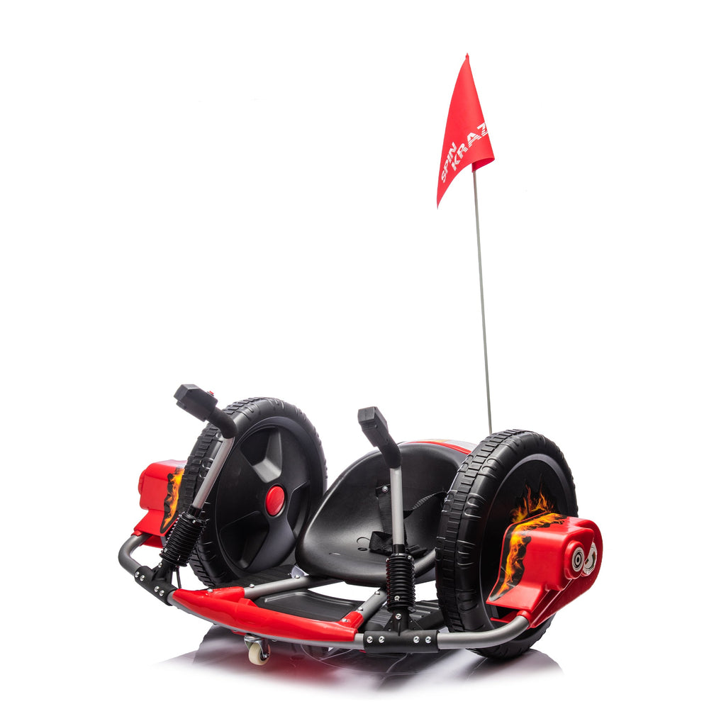 12V Kids Ride On Electric Toy,2WD,16'' exaggerated wheel,Dual handle control for 360 degree flexible steering and rotation