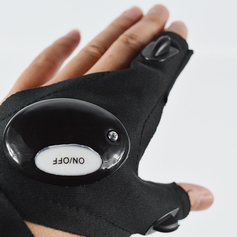1 Piece Magic Strap Fingerless Led Glove Left Right Hand Led Light Night Fishing Glove Fishing Tools