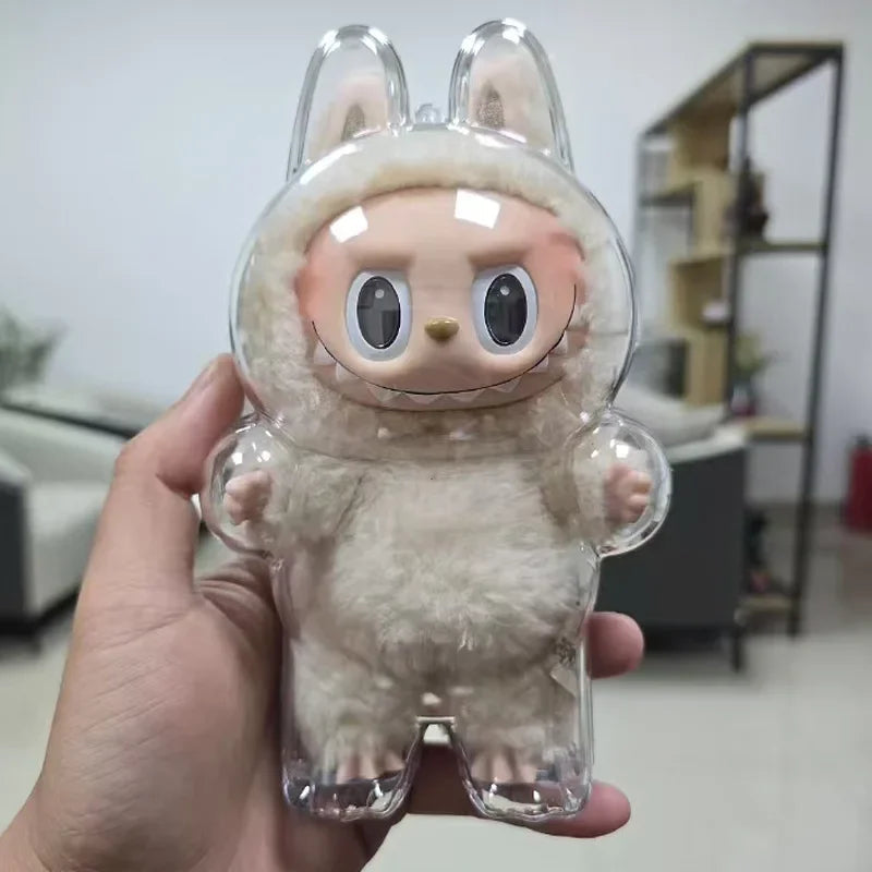 17cm Labubu Protector Case Labubu V1V2V3 Suitable for Wearing Clothes Protective Acrylic Storage Case Transparent DIY Gifts