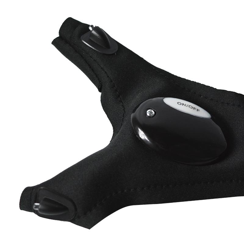 1 Piece Magic Strap Fingerless Led Glove Left Right Hand Led Light Night Fishing Glove Fishing Tools