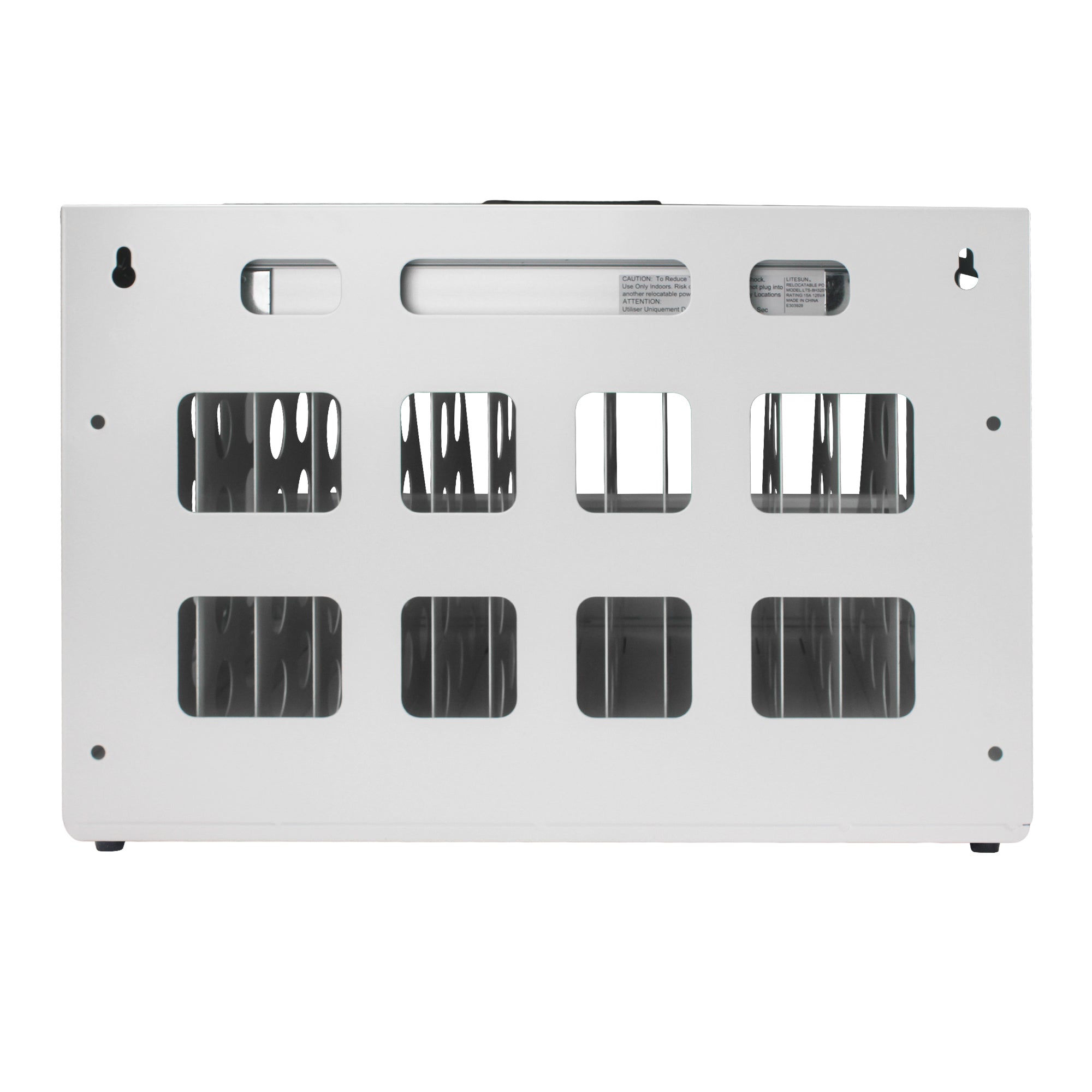 16 Bay Charging Cabinet for Laptop Chromebook Locking Charging Station-WHITE