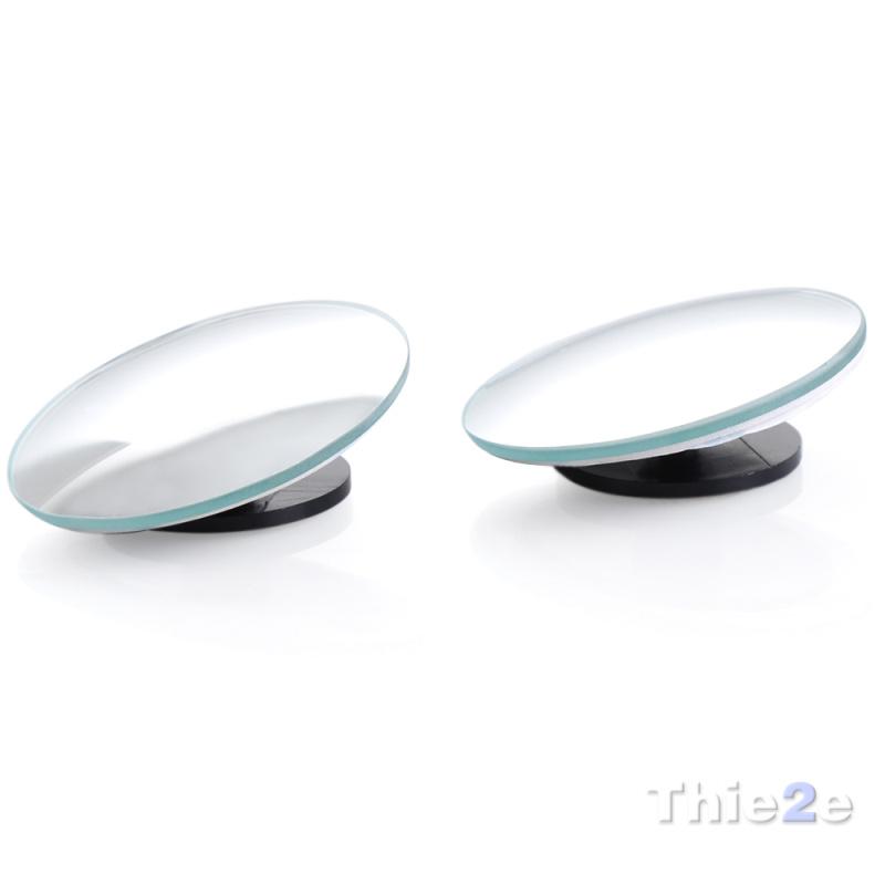 1 pair  360 Degree frameless ultrathin Wide Angle Round Convex Blind Spot mirror for parking Rear view mirror
