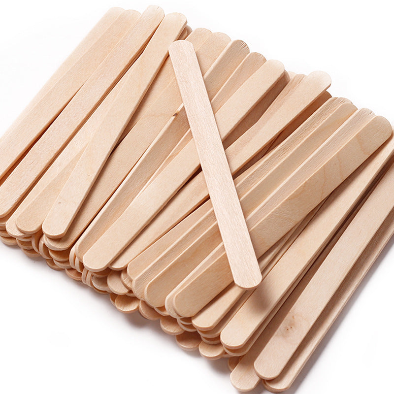 100-Piece Bag of Disposable Wooden Sticks for Hair Removal Waxing and Scraping Tools