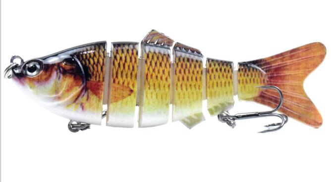 10cm 16.5g Multi-section Lure With Ring Beads Simulation Luya Multi-section Lure Submerged Bionic 6-section Lure