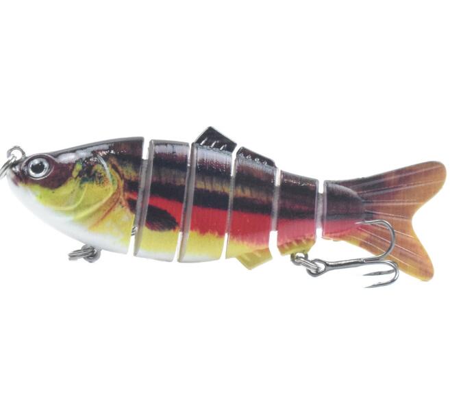 10cm 16.5g Multi-section Lure With Ring Beads Simulation Luya Multi-section Lure Submerged Bionic 6-section Lure