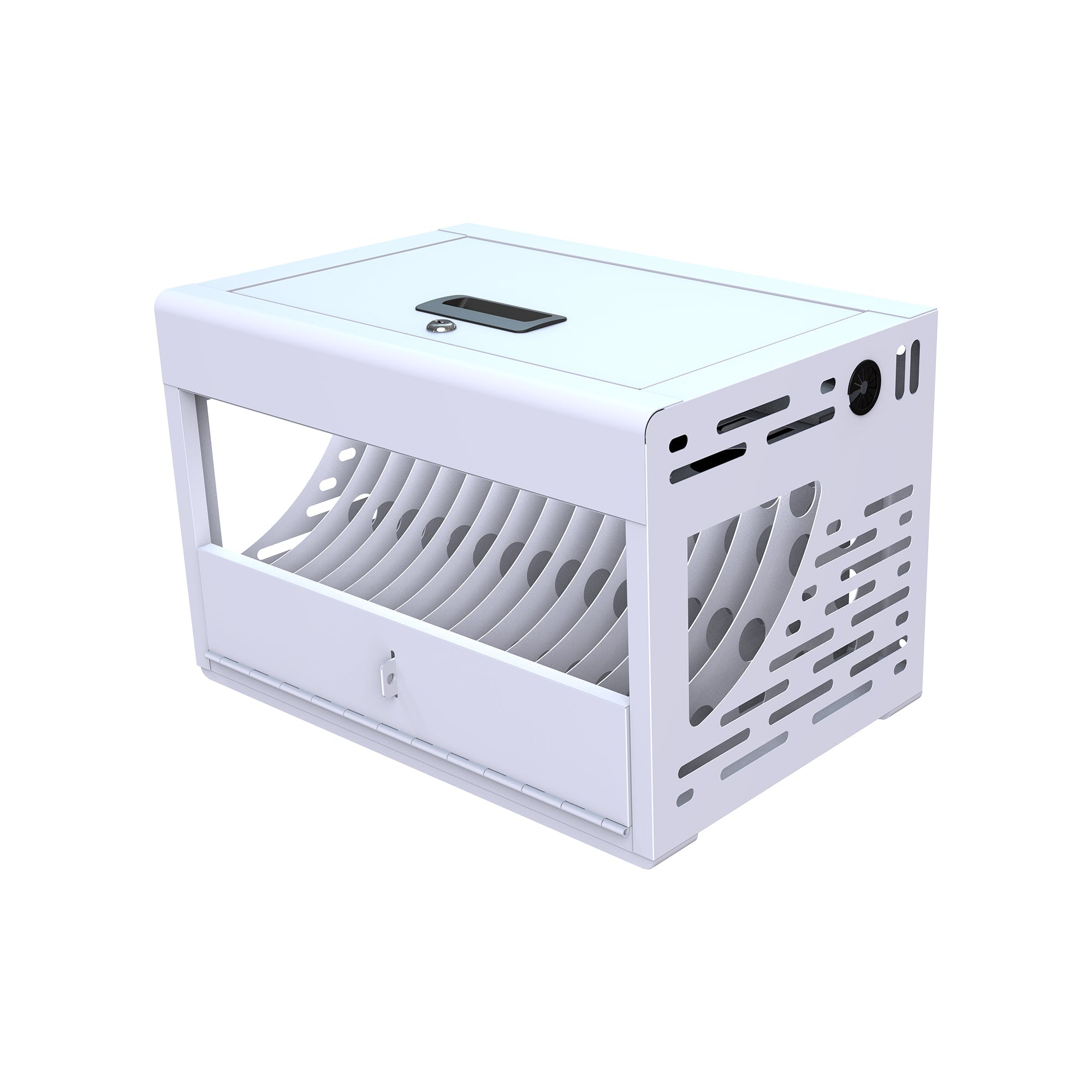 16 Bay Charging Cabinet for Laptop Chromebook Locking Charging Station-WHITE