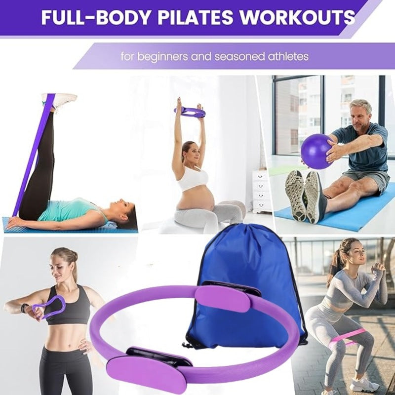 13 - Piece Pilates Kit for Home Workouts: Pilates Ring, Ball, Resistance Bands & More - Ideal for Home Pilates
