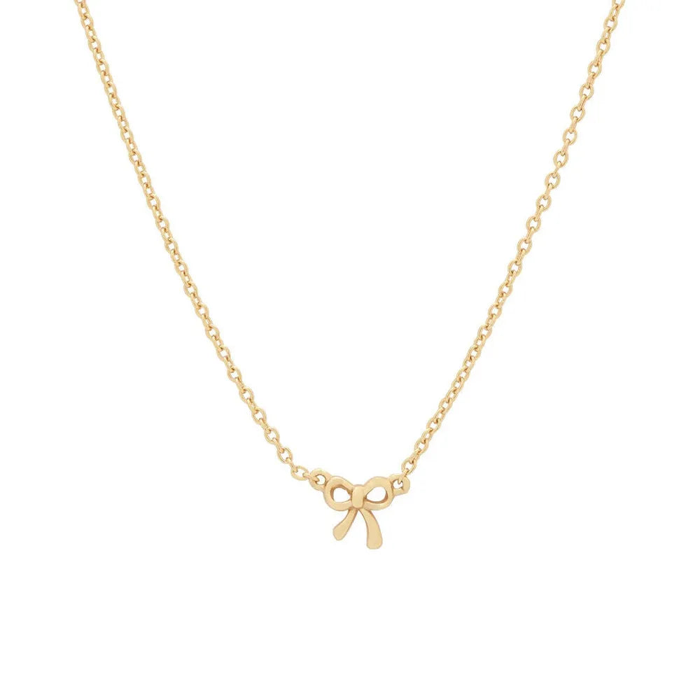 18K Gold-Plated Bow Necklace