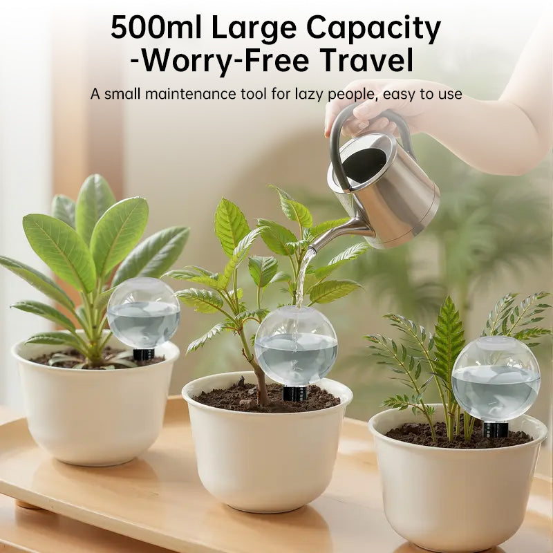 1-5PCS 500ML Plastic Automatic Plant Watering Bulbs, Globe - Shaped Self - Watering Drip Irrigation for Pots