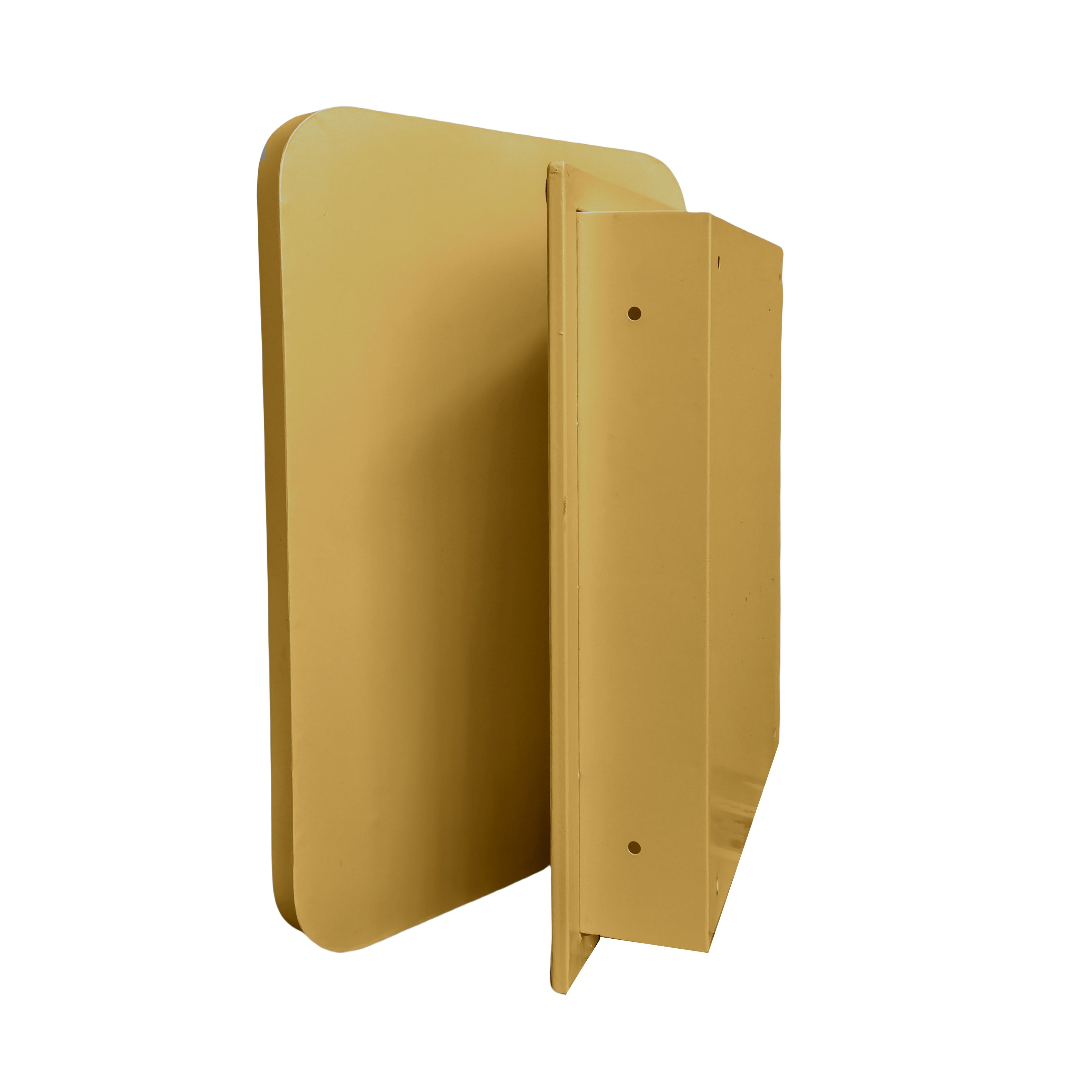 16x24 inch embedded metal frame medicine cabinet with mirror storage cabinet and adjustable shelf matte gold