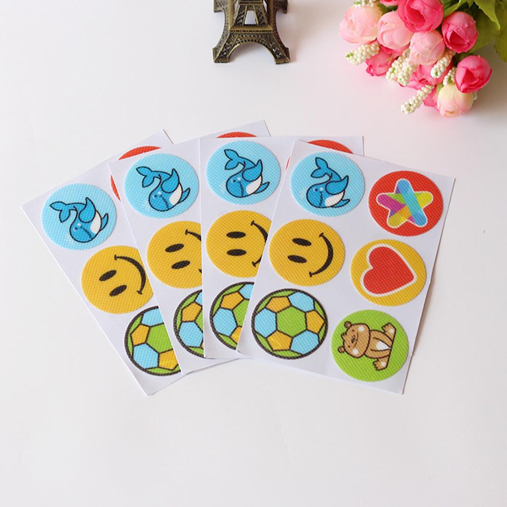 120 Pcs Mosquito Repellent Patches Stickers Football Shape Cartoon Pattern Safe Long-lasting Anti-mosquito Paste Sticker