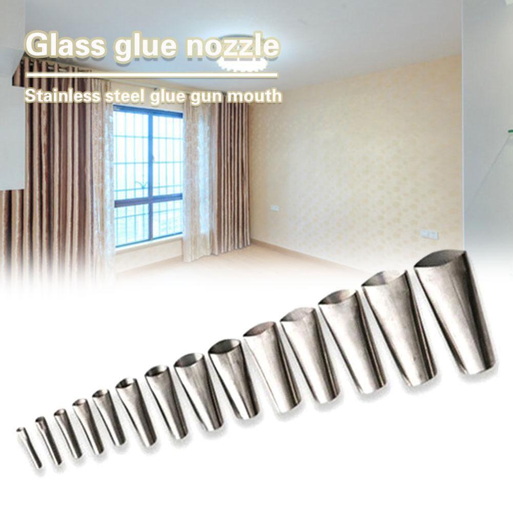 14 PCS Duck Type Glue Nozzle Mighty Caulking Finisher glass glue nozzle stainless steel glue nozzle