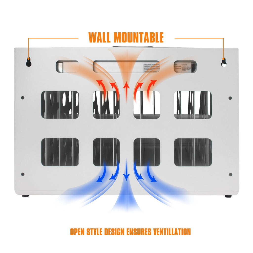 16 Bay Charging Cabinet for Laptop Chromebook Locking Charging Station-WHITE