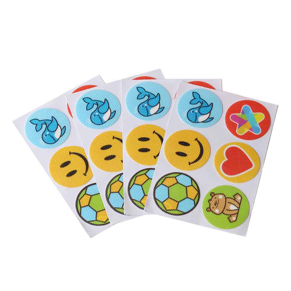 120 Pcs Mosquito Repellent Patches Stickers Football Shape Cartoon Pattern Safe Long-lasting Anti-mosquito Paste Sticker