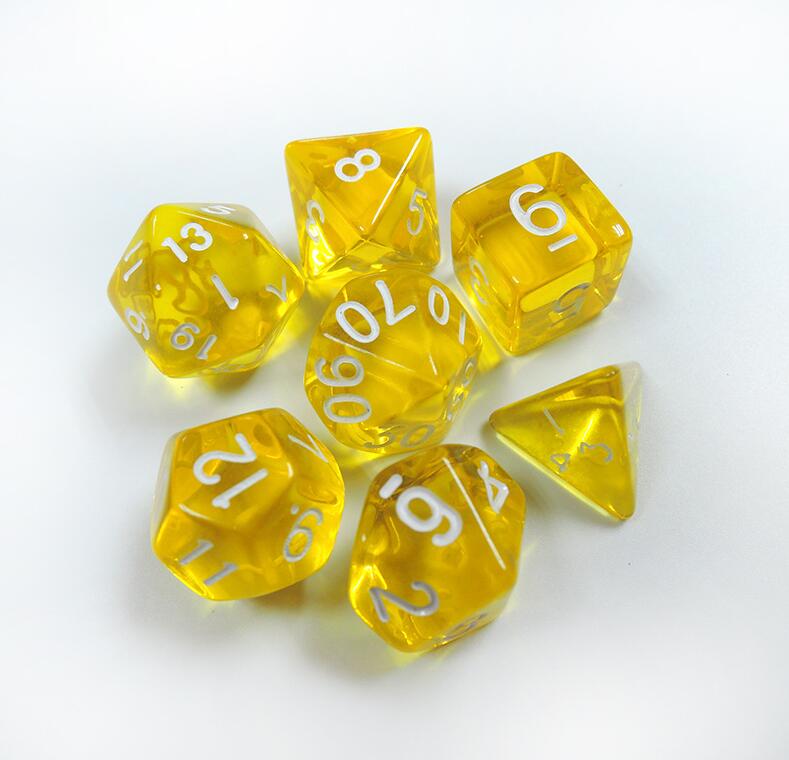 1 set of 7 sided dice