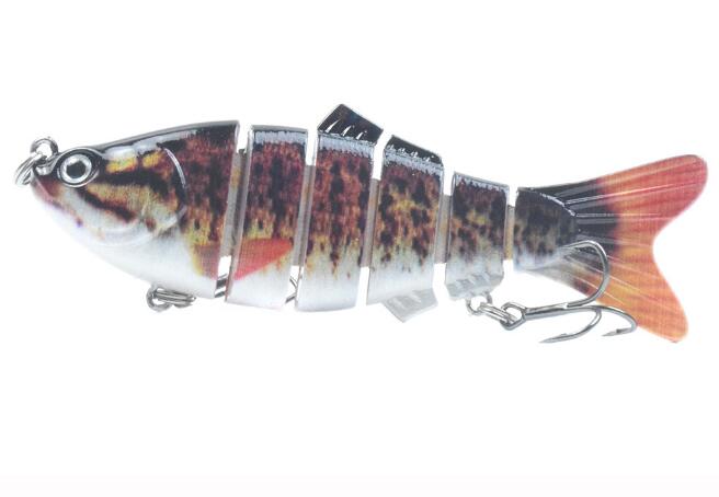 10cm 16.5g Multi-section Lure With Ring Beads Simulation Luya Multi-section Lure Submerged Bionic 6-section Lure