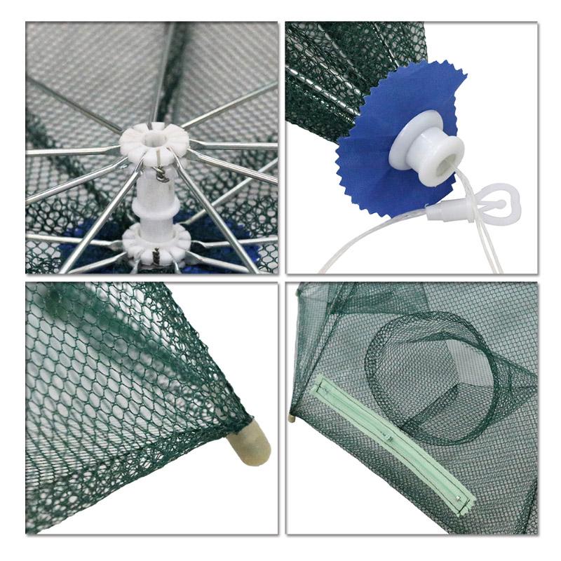 16 Holes Fish Trap Cast Net Cast Folding Fishing Net