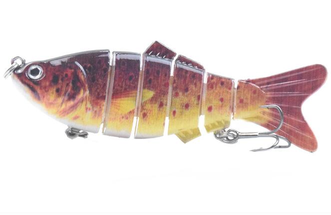 10cm 16.5g Multi-section Lure With Ring Beads Simulation Luya Multi-section Lure Submerged Bionic 6-section Lure