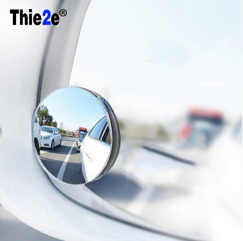 1 pair  360 Degree frameless ultrathin Wide Angle Round Convex Blind Spot mirror for parking Rear view mirror