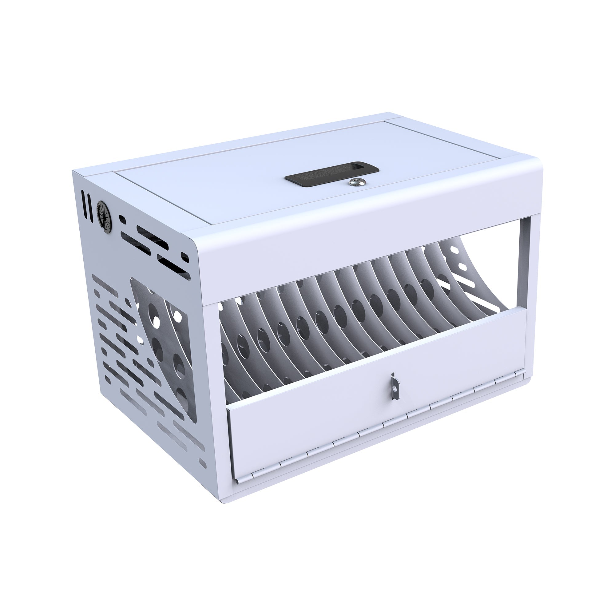 16 Bay Charging Cabinet for Laptop Chromebook Locking Charging Station-WHITE