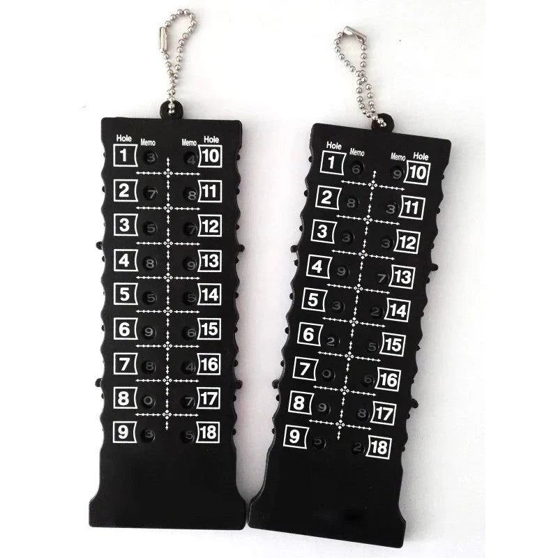 18 Holes Golf Stroke Counters Outdoor Golf Stroke Putt Score Card Score Counter With Key Chain Black