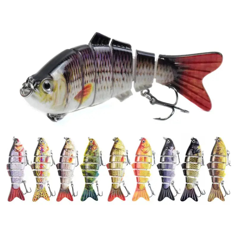 10cm 16.5g Multi-section Lure With Ring Beads Simulation Luya Multi-section Lure Submerged Bionic 6-section Lure
