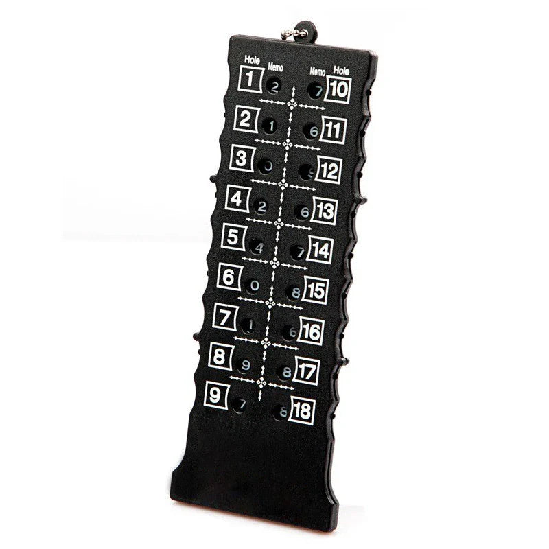 18 Holes Golf Stroke Counters Outdoor Golf Stroke Putt Score Card Score Counter With Key Chain Black